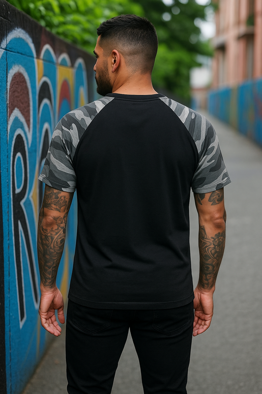 Camo Sleeve Raglan T-Shirt