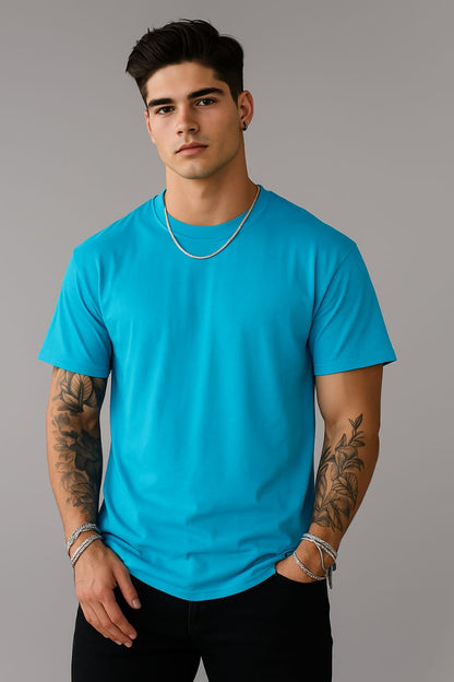 Casual Style in Vibrant Blue – Men's Fashion Look