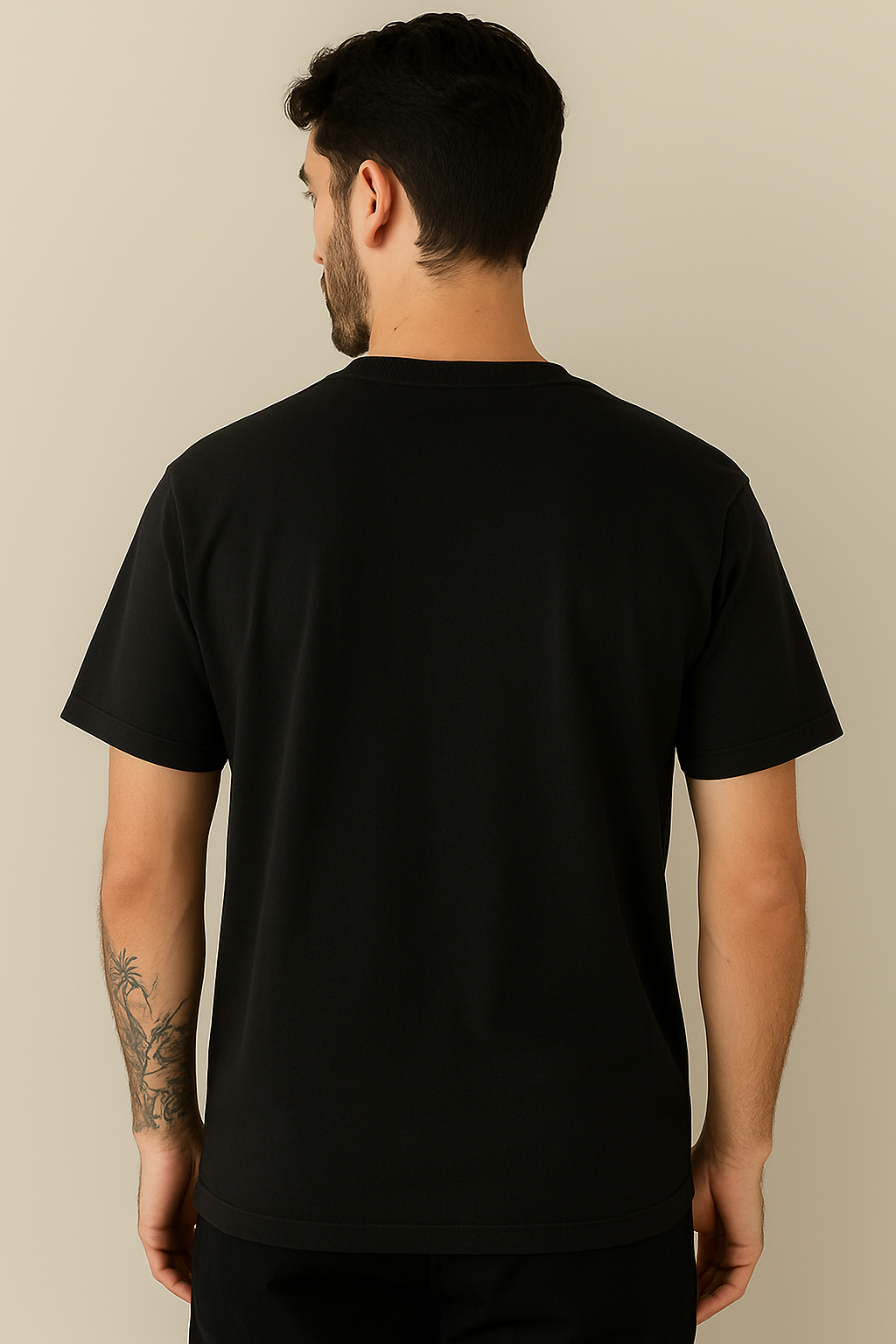 Classic Black Crew Neck T-Shirt for Men