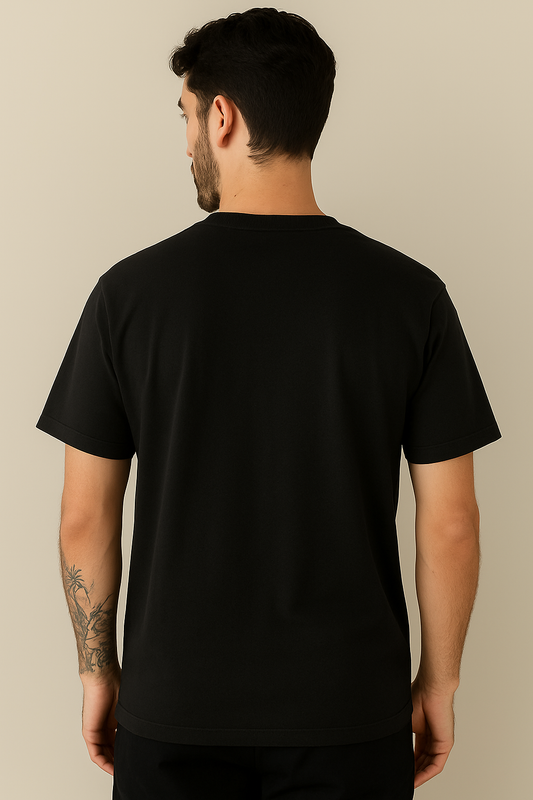 Classic Black Crew Neck T-Shirt for Men