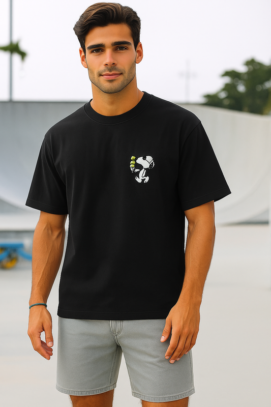 Snoopy Samurai Graphic Tee – Black