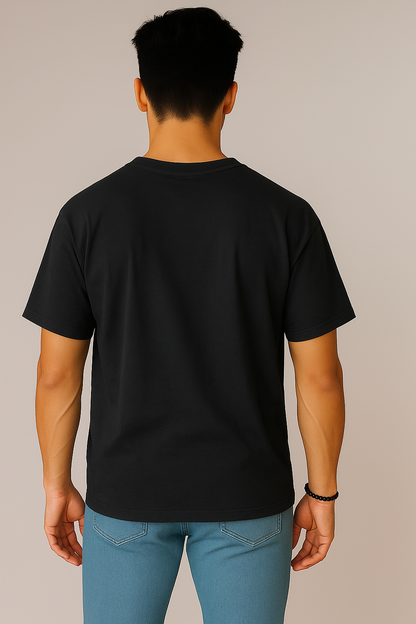 Classic Black Crew Neck T-Shirt – Minimalist Street Style