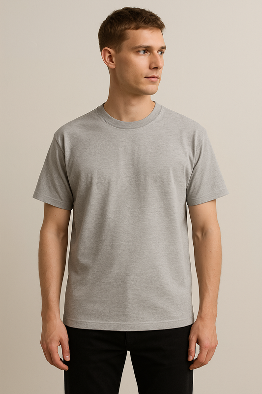 Essential Heather Grey Tee – Timeless Comfort
